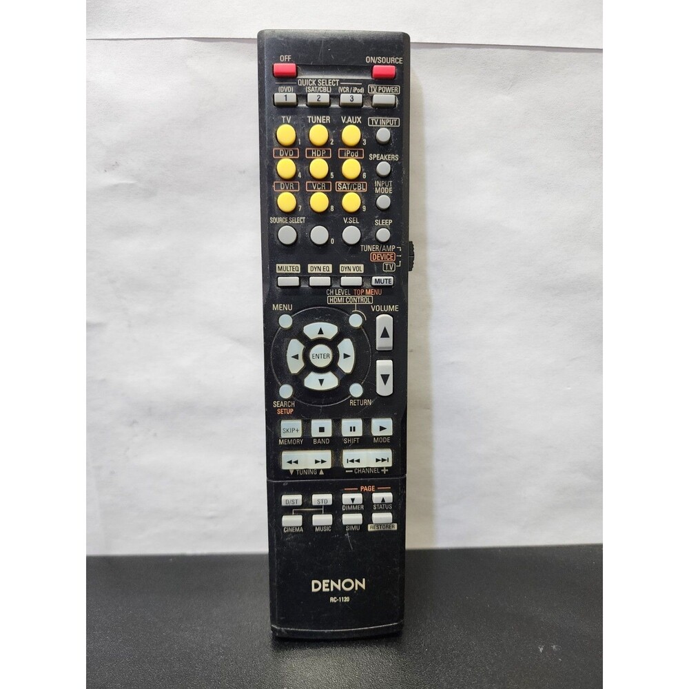GENUINE OEM DENON RC-1120 AVR Receiver Remote Control AVR-1610 AVR-590 ORIGINAL